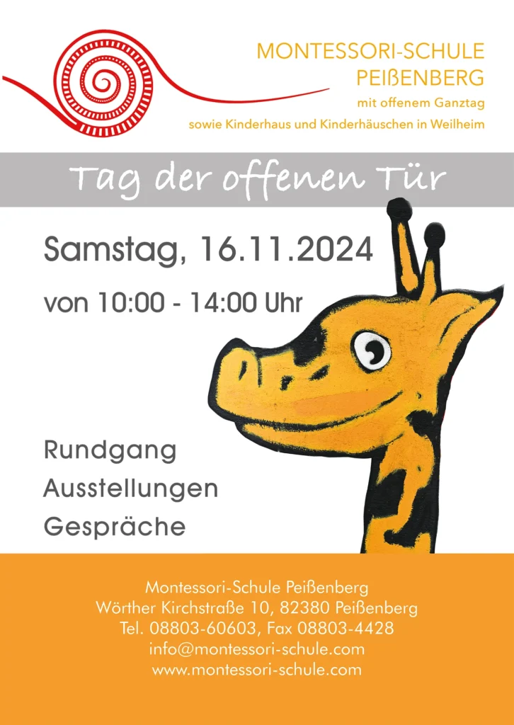 Tag der offnen Türe im Montessori Schule Peißenberg am 16.11.2024